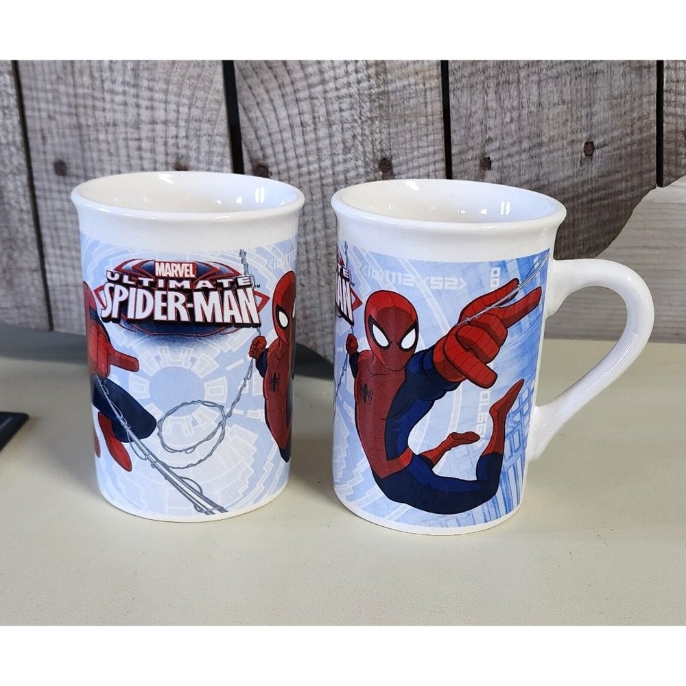 2014 Marvel Ultimate Spider-Man Coffee Cups Set Of 2